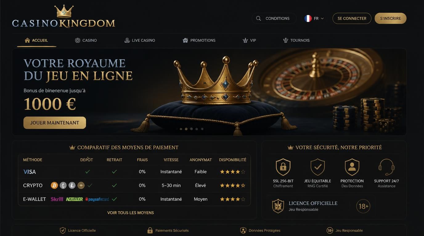 Tableau des méthodes de dépôt avec conditions et sécurité